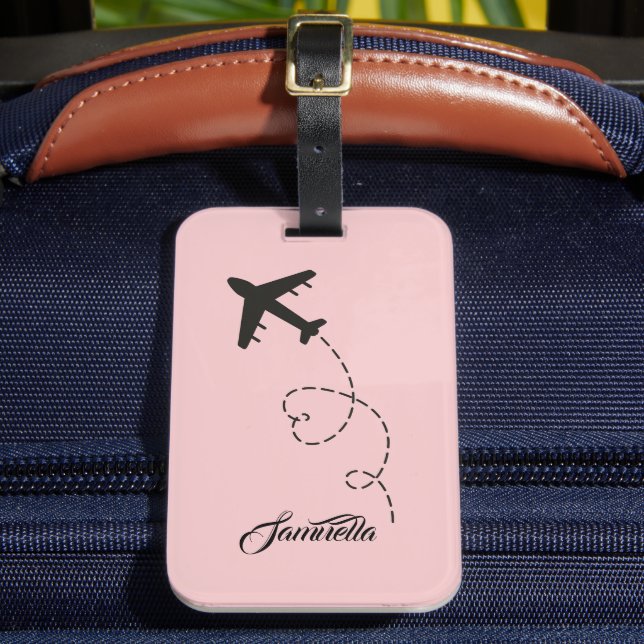Name Flugzeug Ziel Reiseziel Bridesmaids Geschenk Gepäckanhänger (Vorderseite Insitu 2)