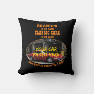 Name, Foto des Autos, Text, Oper Classic Car hinzu Kissen