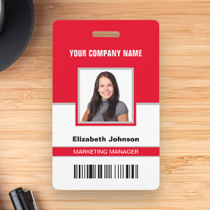 Name Foto Logo Strichcode Firmenmitarbeiter-ID-Kar Ausweis