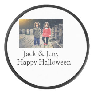 Name Foto Text Halloween Junge Eishockey Puck