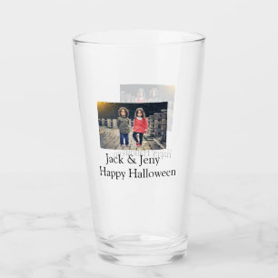 Name Foto Text Halloween Junge Glas