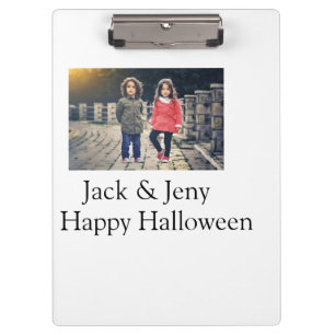 Name Foto Text Halloween Junge Klemmbrett