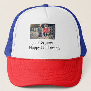 Name Foto Text Halloween Junge Truckerkappe