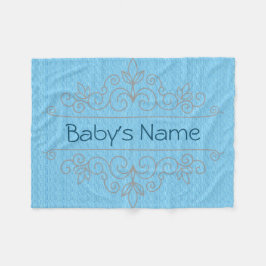 Name Frame Baby Blanket Fleecedecke
