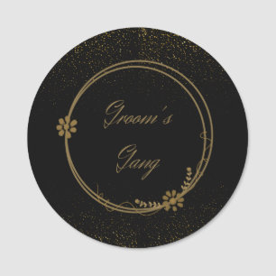 Name für Black & Gold-Hochzeit Namensschild