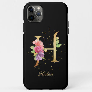 Name für die Floral Monogramm-Bezeichnung Anfangsb Case-Mate iPhone Hülle