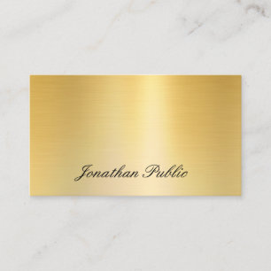 Name für die Handschrift Elegante Imitate Goldvorl Visitenkarte