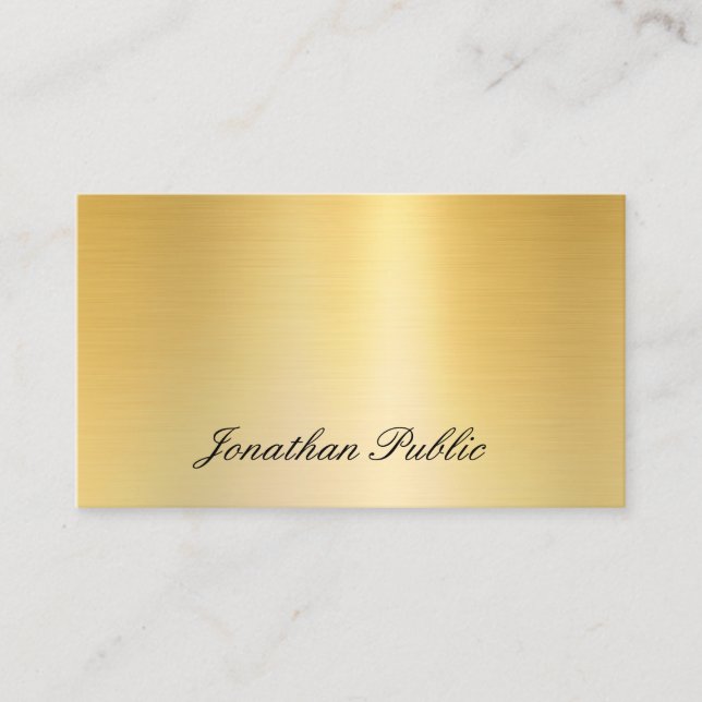 Name für die Handschrift Elegante Imitate Goldvorl Visitenkarte (Vorderseite)