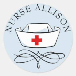 Name für die Krankenpflegelücke Runder Aufkleber