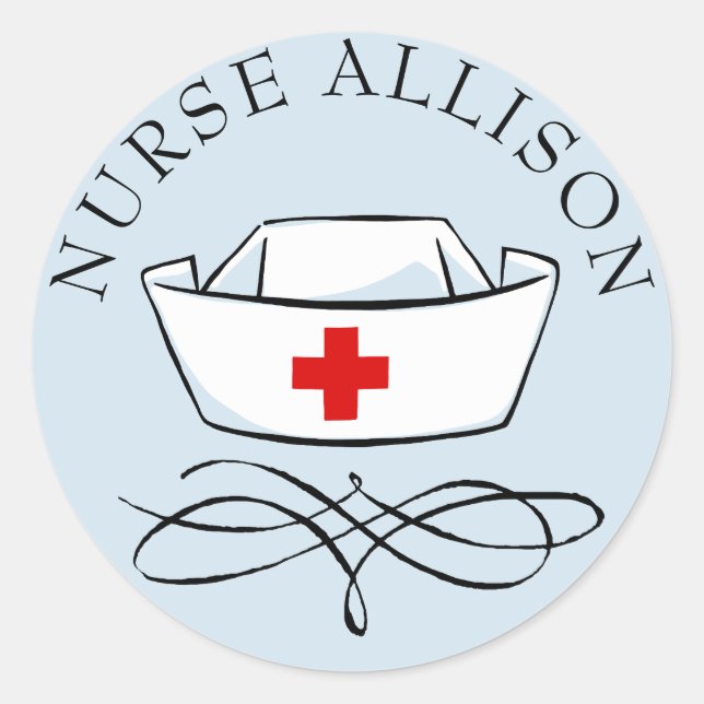 Name für die Krankenpflegelücke Runder Aufkleber (Vorderseite)
