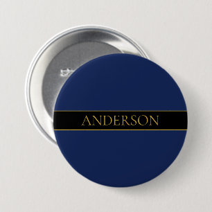 Name für Navy & Gold-Name oder Unternehmen Button