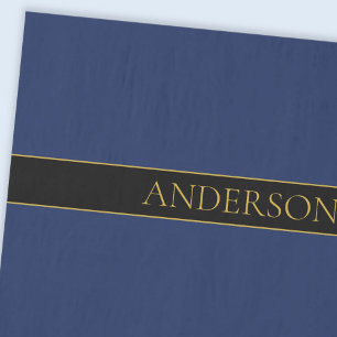 Name für Navy & Gold-Name oder Unternehmen Seidenpapier