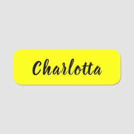 Name für Schwarze Personalisierung | Neongelbe Far Namensschild