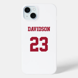Name für White und Deep Red Jersey Case-Mate iPhone Hülle