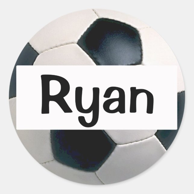 Name Fußball-Sticker Runder Aufkleber (Vorderseite)