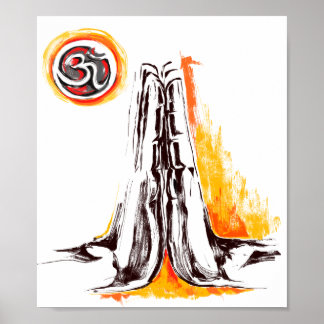 Name, gefaltete Handhaltung Poster