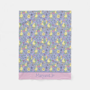 Name Gelbe Enckeln Wildblumen Niedlich Kinder Fleecedecke