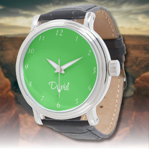 Name Girl Boys Women Men   Limettengrün Armbanduhr