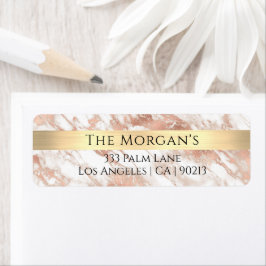 Name Gold Band White & Rose Gold Marmor Vs2