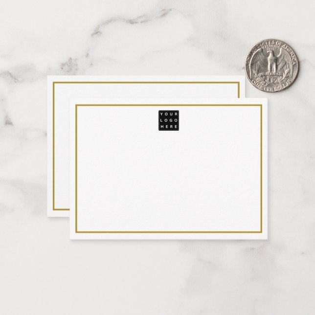 Name Gold Border Mitteilungskarte (Vorderseite/Rückseite Beispiel)