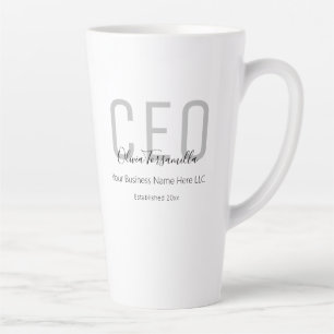 Name Gray Black CEO Latte Tasse