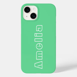 Name Green Simple Modern Typografy Case-Mate iPhone 14 Hülle