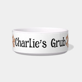 'Name Grub' & Leckerei des Hauses, Personalisiert Napf