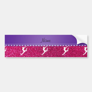 Name Gymnastiknebel nicht rosa Glitzer Autoaufkleber