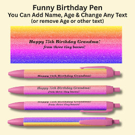 Name, Happy Birthday & von Grandkids Pen hinzufüge Kugelschreiber