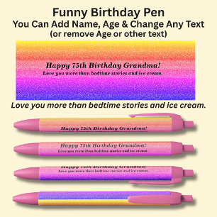 Name, Happy Birthday & von Grandkids Pen hinzufüge Kugelschreiber