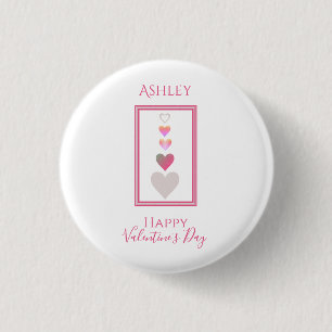 Name Happy Valentine's Day Niedlich Heart Button