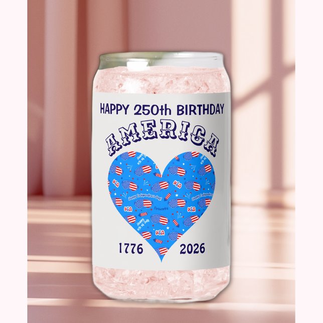 Name || Helles Blaues Herz Alles Gute zum Geburtst Dosenglas (Von Creator hochgeladen)