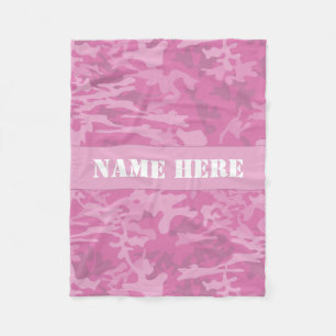 Name-hellrosa Camouflage-Musterthrow-Decke Fleecedecke