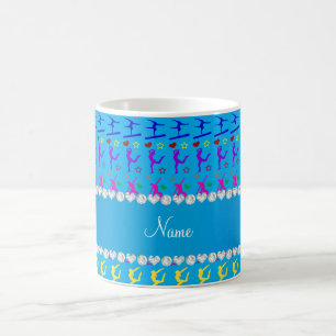 Name Himmel blau Regenbogengymnastik Sterne Kaffeetasse