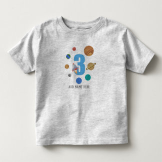 NAME hinzufügen - 3rd Birthday Solar System Planet Kleinkind T-shirt
