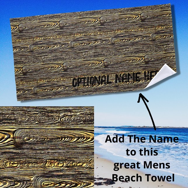 Name hinzufügen, altes Gnarly Wood Bark Textur Strandtuch (Von Creator hochgeladen)