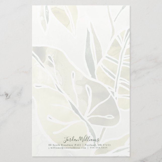 Name hinzufügen| Batik-Blätter Briefpapier (Vorderseite)