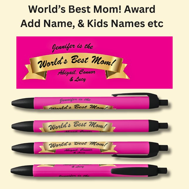 Name hinzufügen, die beste Mama der Welt! Kugelschreiber (Von Creator hochgeladen)