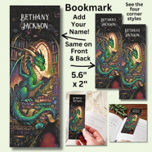 Name hinzufügen, Dragon in Library mit Büchern