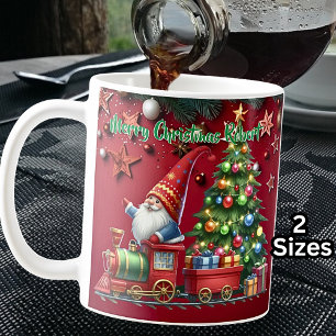Name hinzufügen, Frohe Weihnachts-Weihnachtsmann-D Kaffeetasse