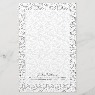 Name hinzufügen Frohe Zähne Briefpapier