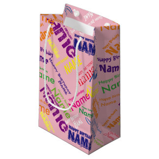 Name hinzufügen, glücklich Geburtstag kleine Gesch Geschenktüte