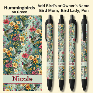 Name hinzufügen, Hummingbirds auf Green Kugelschreiber