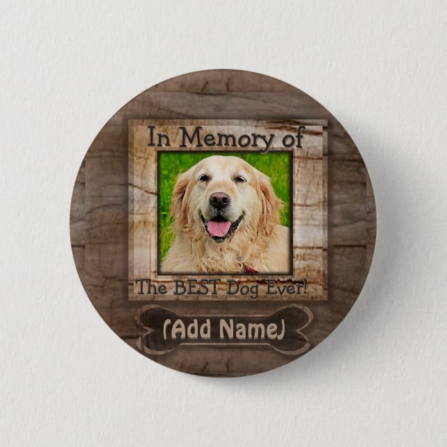Name hinzufügen | Hundememorial Button (Vorderseite)