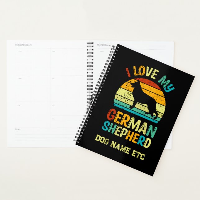 Name hinzufügen - I Liebe Mein deutscher Schäferhu Planer (Anzeige)