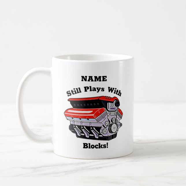 Name hinzufügen, immer noch mit Blöcken spielen, M Kaffeetasse (Links)