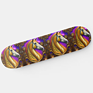 Name hinzufügen, Steampunk Golden Horse Skateboard