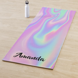 Name Holographic Pink Ombre Gift Idea Yogamatte