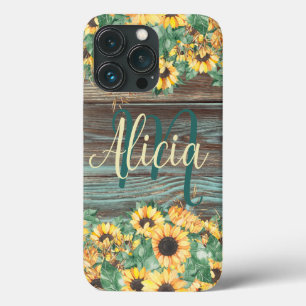 Name Holz und Sonnenblumen Case-Mate iPhone Hülle