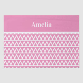 Name Hot Pink Muster Weihnachten Seidenpapier